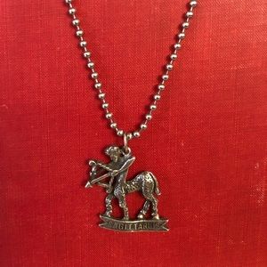 Vintage NOS Sagittarius Zodiac Necklace Stainless
